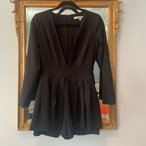 Black Long Sleeved Romper